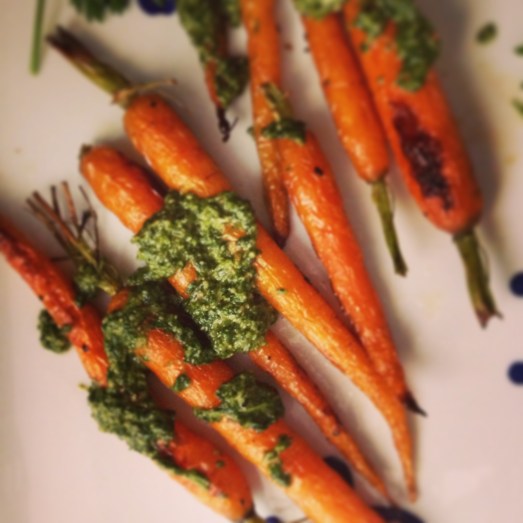 carrots w carrot pesto